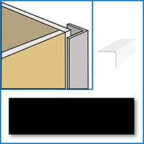 Aquabord External Corner (25mm) - Black 1 piece