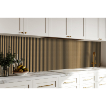 Wood Effect Slat Wall Panels, Waterproof, Shiplap 300mm x 2.6m Premium Quality Natural Oak