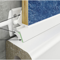 Shower wall waterproof trim